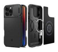 Spigen Cover per iPhone 16 Pro, Optik Armor MagFit, Compatibile con MagSafe - Nero