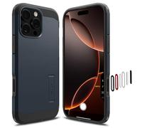 Spigen Cover per iPhone 16 Pro, Tough Armor T (AI) MagFit [Copertura abilitata per il Controllo fotocamera] Compatibile con MagSafe - Metal Slate