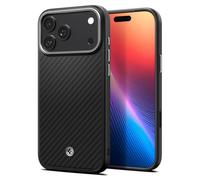 Spigen Cover per iPhone 17 Pro, Enzo Aramid T MagFit, Compatibile con MagSafe - Black Silver