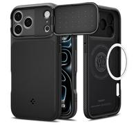 Spigen Cover per iPhone 17 Pro Max, Optik Armor MagFit, Compatibile con MagSafe [Protezione Fotocamera] - Nero Opaco