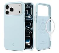 Spigen Cover per iPhone 17 Pro Max, Silicone Fit MagFit, Compatibile con MagSafe - Tenue Blu