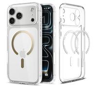 Spigen Cover per iPhone 17 Pro Max, Ultra Hybrid MagFit, Compatibile con MagSafe [Tecnologia DuraClear] - Clear Gold