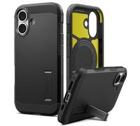 Spigen Cover per iPhone 17, Tough Armor T MagFit, Compatibile con MagSafe - Nero