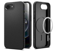 Spigen Cover per iPhone 17e / iPhone 16e, Liquid Air MagFit, Compatibile con Accessori MagSafe - Nero Opaco