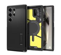 Spigen Cover per Samsung Galaxy S24 Ultra, Tough Armor MagFit, Compatibile con MagSafe - Nero
