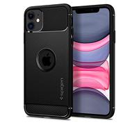 Spigen Cover Rugged Armor Compatibile con iPhone 11 - Nero