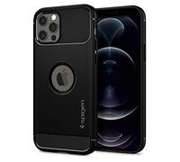Spigen Cover Rugged Armor Compatibile con iPhone 12 Compatibile con iPhone 12 Pro - Nero
