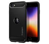 Spigen Cover Rugged Armor Compatibile con iPhone SE 2022 5G e Compatibile con iPhone SE 2020 - Nero Opaco