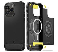 Spigen Cover Rugged Armor MagFit, Compatibile con MagSafe, Custodia Magnetica per iPhone 14 Pro - Nero Opaco