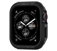 Spigen Cover Rugged Armor per Apple Watch Series 45/44mm | Custodia TPU resistente, design carbonio, bordi rialzati e ritagli precisi per Apple Watch 9/8/7/6/SE/5/4 - Nero Opaco