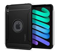 Spigen Cover Rugged Armor Compatibile con iPad mini 7 (2024, A17 Pro) / iPad mini 6 Generazione 8.3 polici (2021) - Nero