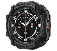 Spigen Cover Rugged Armor per Samsung Galaxy Watch Ultra 47mm | Custodia in TPU resistente, robusto design in fibra di carbonio, bordi rialzati per modelli 2025/24 - Nero opaco