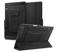 Spigen Cover Rugged Armor Pro Compatibile con Samsung Galaxy Tab S11 Ultra (2025), Trifold Folio Supporto Custodia con Supporto Multi-angolo, Funzione di auto-sveglia/sonno - Nero
