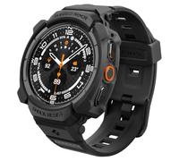 Spigen Cover Rugged Armor Pro con cinturino per Galaxy Watch Ultra 2 47mm | Custodia unibody in TPU con cinturino, dettagli in fibra di carbonio, bordi rialzati, Modelli 2026 - Nero opaco