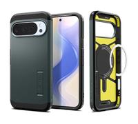 Spigen Cover Tough Armor (AI) MagFit Compatibile con Google Pixel 10/10 Pro, Supporto MagSafe e Pixelsnap - Abisso Verde