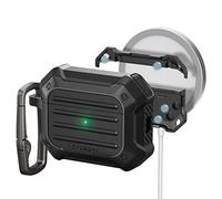 Spigen Cover Tough Armor MagFit Compatible con AirPods Pro 2 (2nd Generation 2023/2022) con Moschettone - Nero