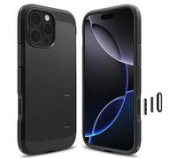 Spigen Cover per iPhone 16 Pro, Tough Armor T (AI) MagFit [Copertura abilitata per il Controllo fotocamera] Compatibile con MagSafe - Nero