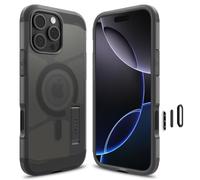 Spigen Cover per iPhone 16 Pro Max, Tough Armor T (AI) MagFit [Copertura abilitata per il Controllo fotocamera], Compatibile con MagSafe - Frost Black