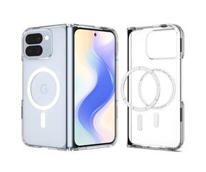 Spigen Cover Ultra Hybrid MagFit Compatibile con Pixel 10 Pro Fold, Supporto MagSafe e Pixelsnap - Clear White