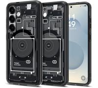 Spigen Cover Ultra Hybrid MagFit Compatibile con Samsung Galaxy S25 - Zero One Black