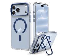 Spigen Cover Ultra Hybrid Optik S MagFit per iPhone 18 Pro/iPhone 17 Pro | Compatibile con MagSafe, Clear Deep Blue, Anti-Ingiallimento