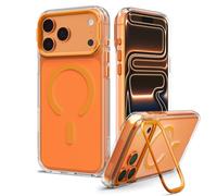 Spigen Cover Ultra Hybrid Optik S MagFit per iPhone 18 Pro Max / 17 Pro Max | Compatibile con MagSafe, Clear Orange, Anti-Ingiallimento