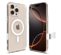Spigen Cover per iPhone 16 Pro Max, Ultra Hybrid T MagFit [Copertura abilitata per il Controllo fotocamera] Compatibile con MagSafe - Clear White