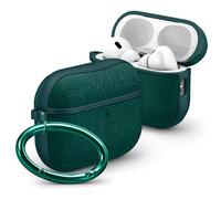 Spigen Cover Urban Fit Compatible con AirPods Pro 3 (3a Generazione 2025) con Moschettone, Custodia Airpods Pro 3 - Verde Mezzanotte