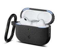 Spigen Cover Vault per AirPods Pro 3 | Custodia TPU con impugnatura ruvida, blocco magnetico, protezione militare e moschettone per modelli 2025 - Nero Opaco