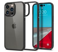 Spigen Crystal Hybrid, nero opaco - iPhone 14 Pro Max