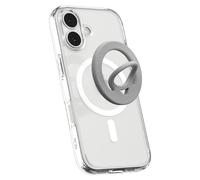 Spigen Dual Pop MagFit Anello MagSafe [Silicone Leggero] Doppio Magnete Compatibile con Accessori Magnetici, iPhone 17 17e 16 15 e Cover MagSafe/Pixelsnap per Samsung S26 S25, Pixel 10 10a - Grigio