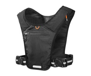 Spigen Dynamic Shield A720 Gilet da Corsa Leggero, Zaino da Corsa, Bande Riflettenti, Compatibile con Smartphone Fino a 6,9”, Leggero e Vestibilità Sicura - Nero