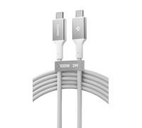 Spigen Essential Cavo USB-C a C 100W - Bianco/2M | Durevole, ricarica rapida, cavo USB-C a C 100W 2M. Per iPhone 18/17 Pro Max, Galaxy S26 Ultra, Z Flip/Fold 8, iPad, Macbook.