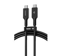 Spigen Essential Cavo USB-C a C 100W - Nero/1M | Durevole, ricarica rapida, cavo USB-C a C 100W 1M. Per iPhone 18/17 Pro Max, Galaxy S26 Ultra, Z Flip/Fold 8, iPad, Macbook.