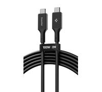 Spigen Essential Cavo USB-C a C 100W - Nero/2M | Durevole, ricarica rapida, cavo USB-C a C 100W 2M. Per iPhone 18/17 Pro Max, Galaxy S26 Ultra, Z Flip/Fold 8, iPad, Macbook.