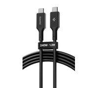 Spigen Essential Cavo USB-C a C 240W - Nero/1.2M | Durevole, ricarica rapida, cavo USB-C a C 240W 1.2M. Per iPhone 18/17 Pro Max, Galaxy S26 Ultra, Z Flip/Fold 8, iPad, Macbook