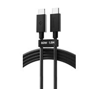 Spigen Essential Cavo USB-C a C Nylon Intrecciato 60W - Nero/1.5M | Durevole, ricarica rapida, cavo USB-C a C 60W 1.5M. Per iPhone 18/17 Pro Max, Galaxy S26 Ultra, Z Flip/Fold 8, Pixel 11, iPad