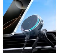 Spigen Essential CryoMax MagFit Qi2 15W Ricarica Wirelss Auto per Cellulare [Luce LED, Raffreddamento] Supporto Telefono MagSafe con Cavo Incluso Compatibile con iPhone 17/17e/16/15/14 e PixelSnap