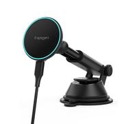 Spigen Essential MagFit Qi2 15W Ricarica Wirelss Auto per Cellulare [Cavo Incluso] Supporto Telefono Magnetico Compatibile con iPhone 17/17e/16/15/14/13 Pro Max e Cover MagSafe/Pixelsnap - Cruscotto