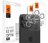 SPIGEN EZ Fit Glas.tR Optik Pro - Set di 2 pellicole proteggi schermo in vetro temperato per Apple iPhone 15 Pro/15 Pro Max (2023), confezione da 2, colore: Trasparente