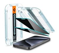 Spigen Glass tR EZ Fit (Privacy) 2 Pack, trasparenza - iPhone 15 Pro