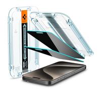 Spigen Glas.tR EZ Fit Vetro Temperato compatibile con iPhone 15 Pro Max, 2 Pezzi, Anti-Spia, Protezione della Privacy, Durezza 9H Pellicola prottetiva