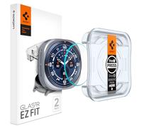 Spigen Glas.tR EZ Fit Vetro Temperato compatibile con Samsung Galaxy Watch Ultra, 47mm, 2 Pezzi, Installazione Facile, Cristallino, Durezza 9H Pellicola prottetiva