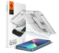 Spigen EZ Fit Vetro Temperato [2 Pezzi] per iPhone 13 Mini | Installazione Facile, Cristallino, Resistente ai graffi, Durezza 9H