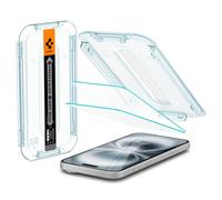 Spigen Glas.tR EZ Fit Vetro Temperato compatibile con iPhone 16 Plus, iPhone 15 Plus, 2 Pezzi, Installazione Facile, Cristallino, Durezza 9H Pellicola prottetiva