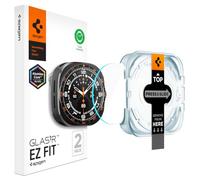 Spigen EZ Fit Vetro Temperato [2 Pezzi] per Samsung Galaxy Watch Ultra 2 | Durezza 10H+, Kit di Installazione Facile, Adatto alle Custodie, Ultra Trasparente, Touch Reattivo, Rivestimento Oleofobico