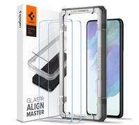 Spigen AlignMaster Vetro Temperato Compatibile con Samsung Galaxy S21 FE 5G, 2 Pezzi, Installazione Semplice con Cornice di Allineamento, Cristallino, Durezza 9H Pellicola prottetiva