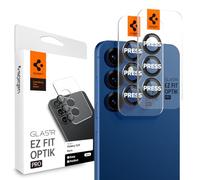 Spigen Glas.tR EZ Fit Optik Pro Protezione Fotocamera compatibile con Samsung Galaxy S25, 2 Pezzi, Nero, Anello Individuale, Durezza 9H Pellicola prottetiva