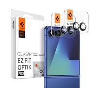 Spigen Glas.tR EZ Fit Optik Pro Protezione Fotocamera compatibile con Samsung Galaxy Z Flip7, 2 Pezzi, Nero, Anello Individuale, Durezza 9H Pellicola prottetiva