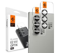 Spigen Glas.tR EZ Fit Optik Pro Protezione Fotocamera compatibile con Samsung Galaxy Z Fold7, 2 Pezzi, Nero, Anello Individuale, Durezza 9H Pellicola prottetiva